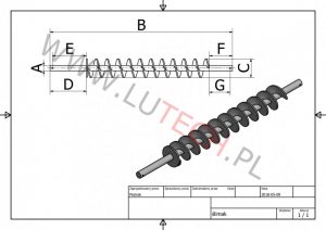 Wymiarowanie podajnika ślimakowego z retortą obrotową