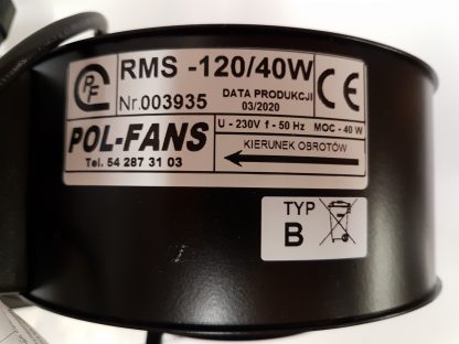 RMS120B 40W Naklejka